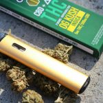 disposable vape on top of cannabis buds
