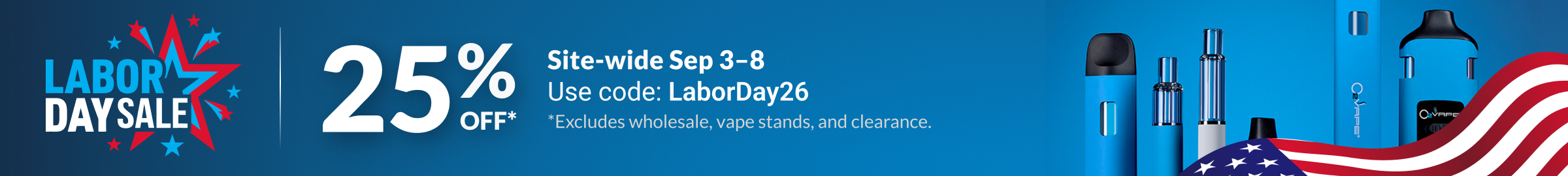Labor Day Sale. 25% Off site-wide from Sep 3 to 8. Exclusions apply.